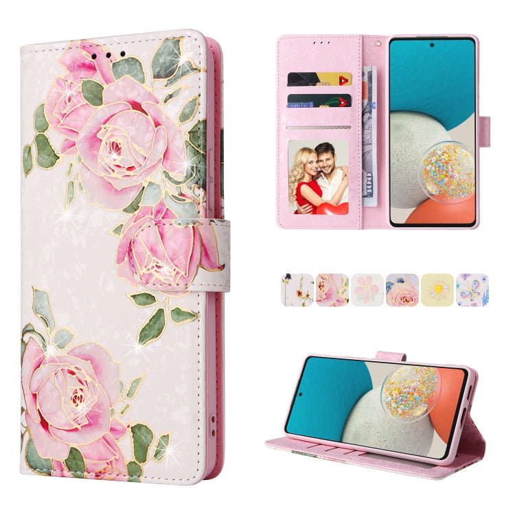 Bronzing Painting RFID Leather Case, For Samsung Galaxy A53 5G, For Samsung Galaxy A52 5G, For Samsung Galaxy A51, For Samsung Galaxy A33 5G, For Samsung Galaxy A32 5G, For Samsung Galaxy A32 4G, For Samsung Galaxy A23 4G, For Samsung Galaxy A22 5G