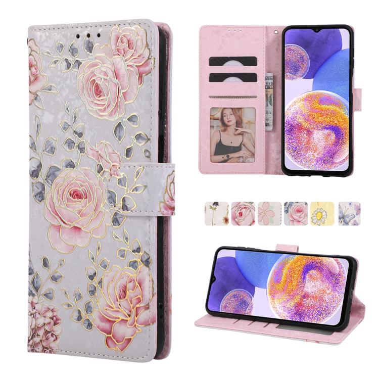 Bronzing Painting RFID Leather Case, For Samsung Galaxy A53 5G, For Samsung Galaxy A52 5G, For Samsung Galaxy A51, For Samsung Galaxy A33 5G, For Samsung Galaxy A32 5G, For Samsung Galaxy A32 4G, For Samsung Galaxy A23 4G, For Samsung Galaxy A22 5G