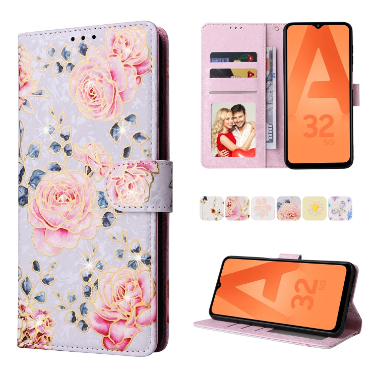 Bronzing Painting RFID Leather Case, For Samsung Galaxy A53 5G, For Samsung Galaxy A52 5G, For Samsung Galaxy A51, For Samsung Galaxy A33 5G, For Samsung Galaxy A32 5G, For Samsung Galaxy A32 4G, For Samsung Galaxy A23 4G, For Samsung Galaxy A22 5G
