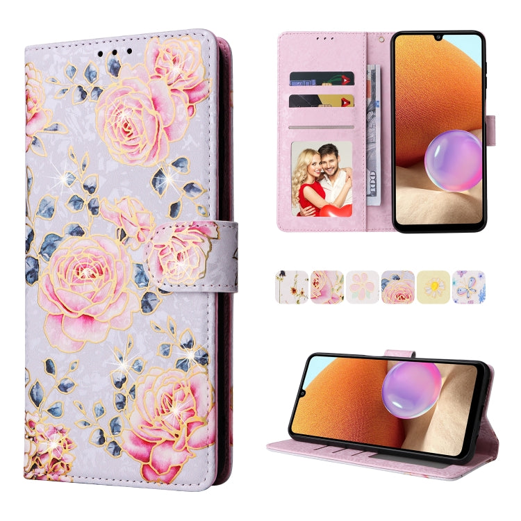 Bronzing Painting RFID Leather Case, For Samsung Galaxy A53 5G, For Samsung Galaxy A52 5G, For Samsung Galaxy A51, For Samsung Galaxy A33 5G, For Samsung Galaxy A32 5G, For Samsung Galaxy A32 4G, For Samsung Galaxy A23 4G, For Samsung Galaxy A22 5G