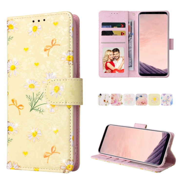 Bronzing Painting RFID Leather Case, For Samsung Galaxy A13 4G / 5G, For Samsung Galaxy A12, For Samsung Galaxy S8 Plus