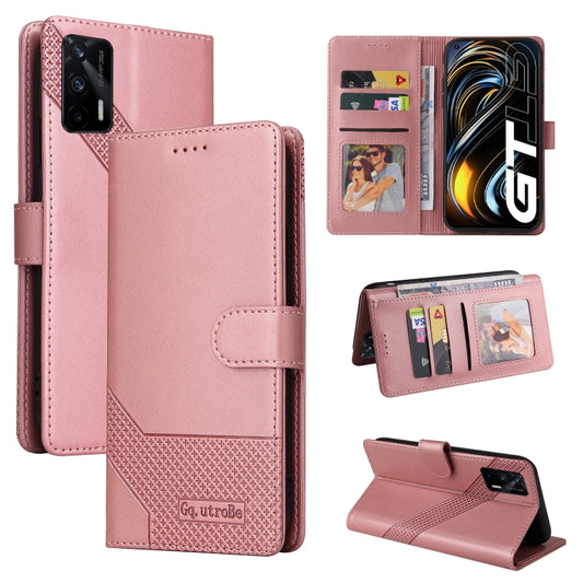 GQUTROBE Skin Feel Magnetic Leather Phone Case, For Realme GT 5G, For Realme V13 5G, For Realme X7 Pro