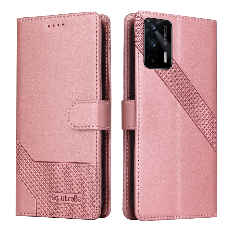 GQUTROBE Skin Feel Magnetic Leather Phone Case, For Realme GT 5G, For Realme V13 5G, For Realme X7 Pro