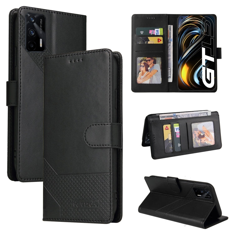GQUTROBE Skin Feel Magnetic Leather Phone Case, For Realme GT 5G, For Realme V13 5G, For Realme X7 Pro