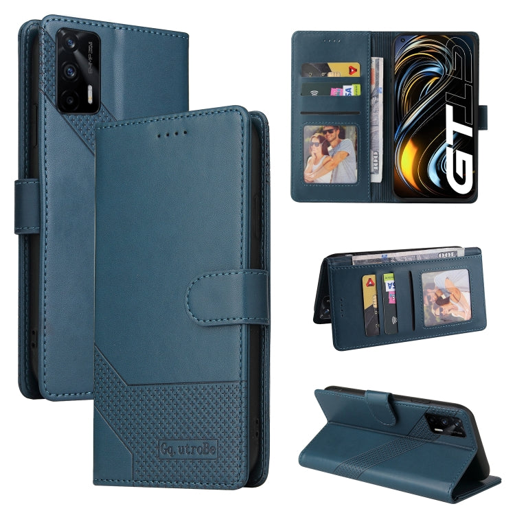 GQUTROBE Skin Feel Magnetic Leather Phone Case, For Realme GT 5G, For Realme V13 5G, For Realme X7 Pro