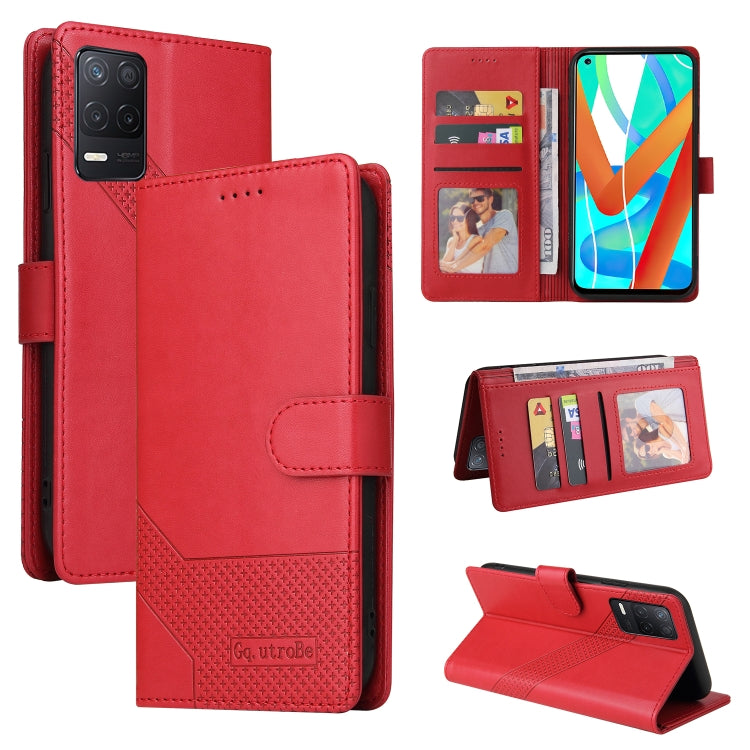 GQUTROBE Skin Feel Magnetic Leather Phone Case, For Realme GT 5G, For Realme V13 5G, For Realme X7 Pro