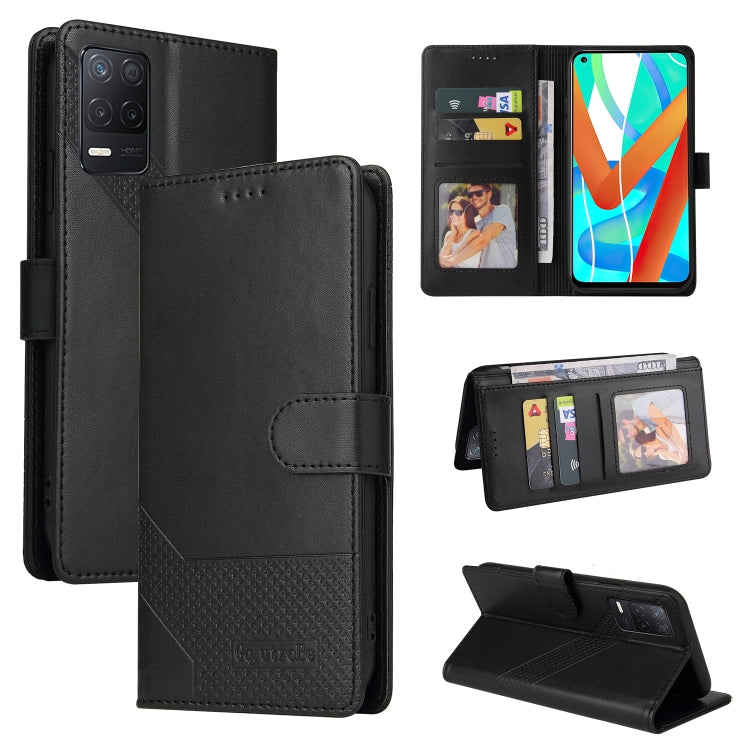 GQUTROBE Skin Feel Magnetic Leather Phone Case, For Realme GT 5G, For Realme V13 5G, For Realme X7 Pro