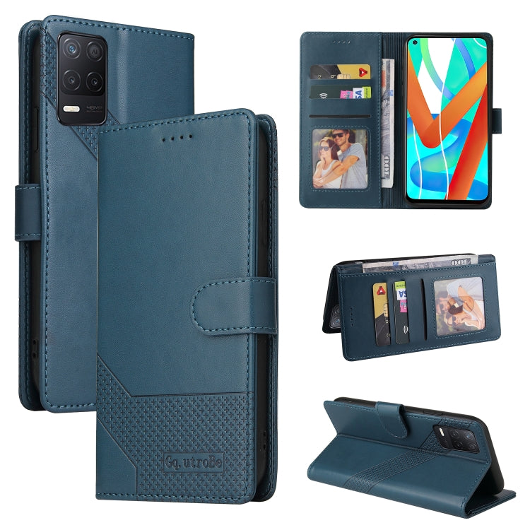 GQUTROBE Skin Feel Magnetic Leather Phone Case, For Realme GT 5G, For Realme V13 5G, For Realme X7 Pro