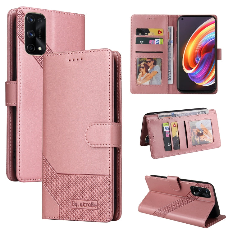 GQUTROBE Skin Feel Magnetic Leather Phone Case, For Realme GT 5G, For Realme V13 5G, For Realme X7 Pro