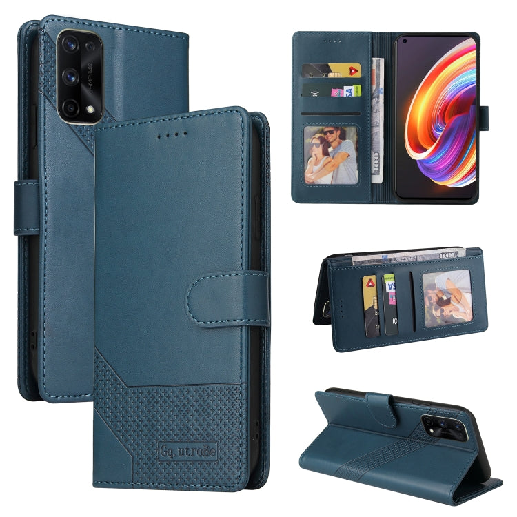 GQUTROBE Skin Feel Magnetic Leather Phone Case, For Realme GT 5G, For Realme V13 5G, For Realme X7 Pro