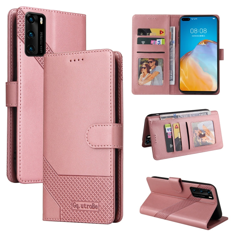 GQUTROBE Skin Feel Magnetic Leather Phone Case, For Huawei P Smart 2021, For Huawei P20 Lite, For Huawei P30 Pro, For Huawei P30 Lite, For Huawei P40 Lite, For Huawei P40 Pro, For Huawei P Smart 2019, For Huawei P Smart Z