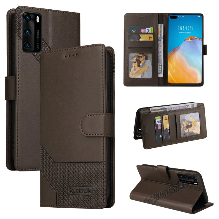 GQUTROBE Skin Feel Magnetic Leather Phone Case, For Huawei P Smart 2021, For Huawei P20 Lite, For Huawei P30 Pro, For Huawei P30 Lite, For Huawei P40 Lite, For Huawei P40 Pro, For Huawei P Smart 2019, For Huawei P Smart Z