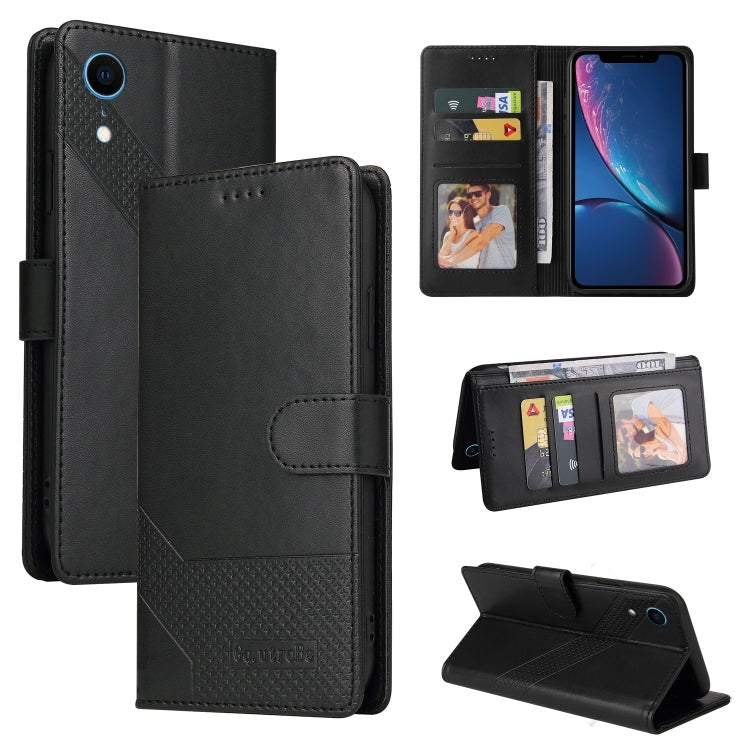 GQUTROBE Skin Feel Magnetic Leather Phone Case, For iPhone 11, For iPhone XR, For iPhone XS Max, For iPhone XS / X, For iPhone SE 2022 / SE 2020 / 8 / 7, For iPhone 8 Plus / 7 Plus