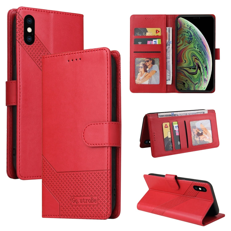 GQUTROBE Skin Feel Magnetic Leather Phone Case, For iPhone 11, For iPhone XR, For iPhone XS Max, For iPhone XS / X, For iPhone SE 2022 / SE 2020 / 8 / 7, For iPhone 8 Plus / 7 Plus