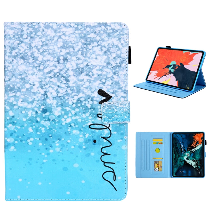 For iPad Pro 11 (2020) & (2018) Painted Pattern Tablet PC Protective Leather Case with Bracket & Card Slot & Photo Holder, Beach, Fantasy Butterfly, Beautiful Bubbles, Never Stop, Beautiful Starry Sky, Two Black Cats, Sparkling Sand, Golden Butterfly  ...