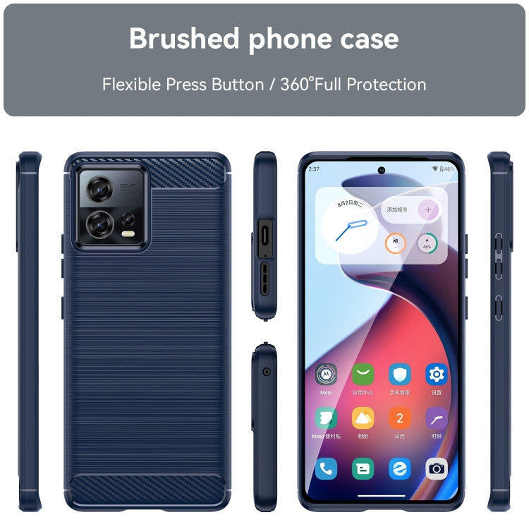 Brushed Texture Carbon Fiber TPU Phone Case, For Motorola Moto S30 Pro