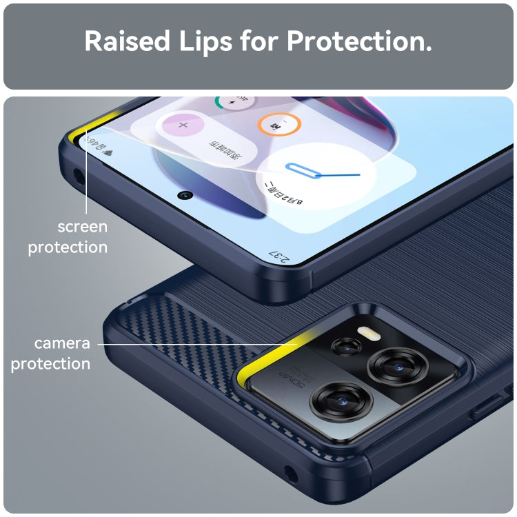 Brushed Texture Carbon Fiber TPU Phone Case, For Motorola Moto S30 Pro
