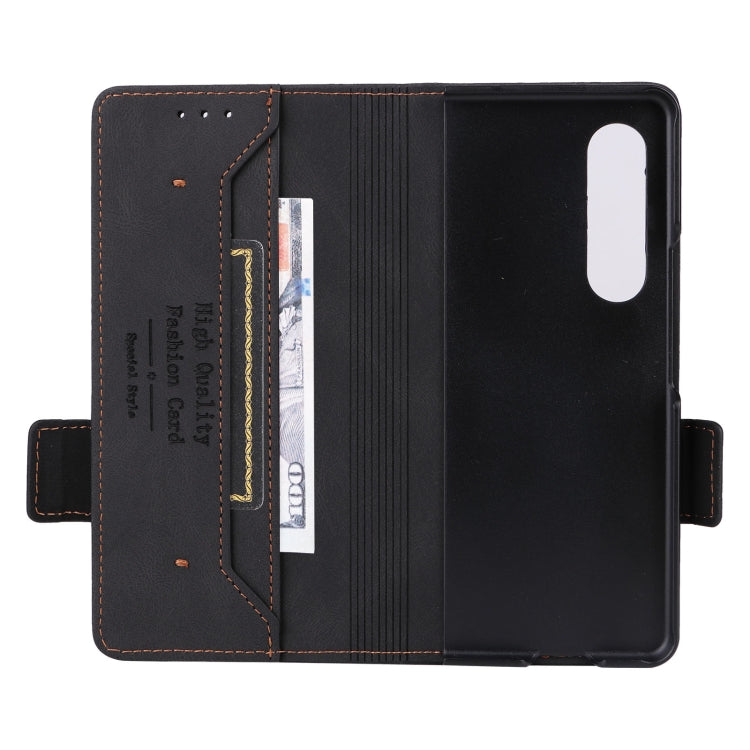 Magnetic Clasp Flip Leather Phone Case, For Samsung Galaxy Z Fold4, For Asus Zenfone 9