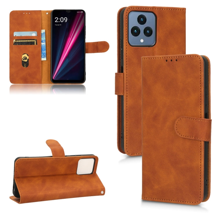 Skin Feel Magnetic Flip Leather Phone Case, For Motorola Moto G32, For T-Mobile Revvl 6 5G, For T-Mobile Revvl 6 Pro 5G, For vivo Y02s, For vivo Y77 Global, For OnePlus 10T 5G