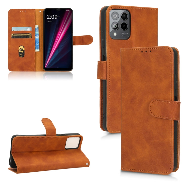 Skin Feel Magnetic Flip Leather Phone Case, For Motorola Moto G32, For T-Mobile Revvl 6 5G, For T-Mobile Revvl 6 Pro 5G, For vivo Y02s, For vivo Y77 Global, For OnePlus 10T 5G
