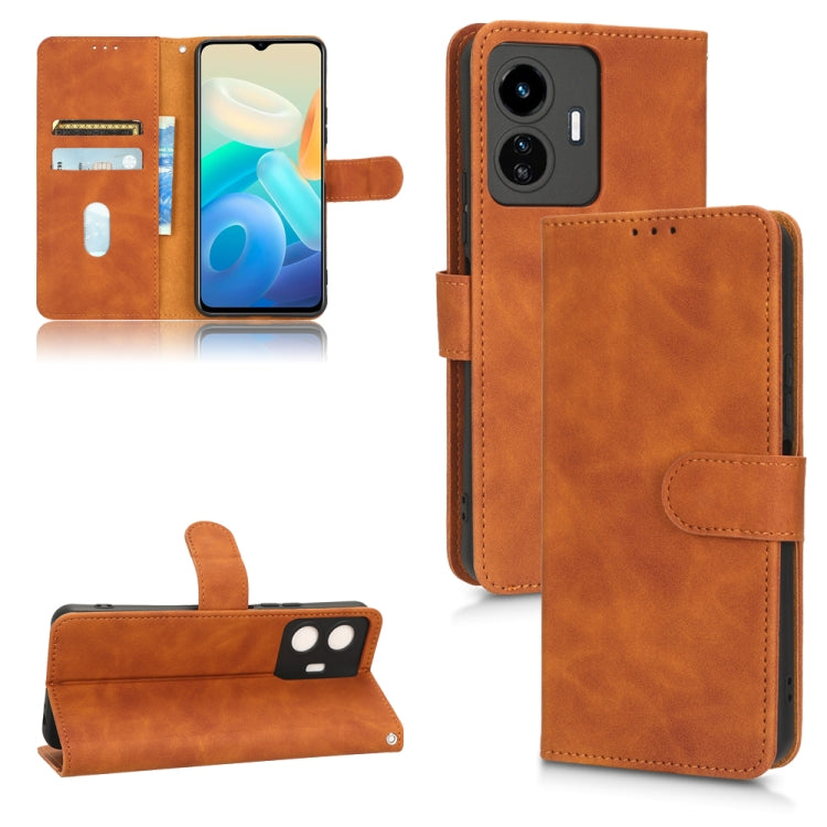 Skin Feel Magnetic Flip Leather Phone Case, For Motorola Moto G32, For T-Mobile Revvl 6 5G, For T-Mobile Revvl 6 Pro 5G, For vivo Y02s, For vivo Y77 Global, For OnePlus 10T 5G
