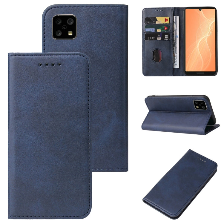 Magnetic Closure Leather Phone Case, For Sharp Aquos Sense 4, For Sharp Aquos V6 / V6 Plus, For Sharp Aquos R2, For Sharp Aquos Sense 4 Lite, For Sharp Aquos Sense 6, For Sharp Aquos R3 / SHV44 / SH-04L
