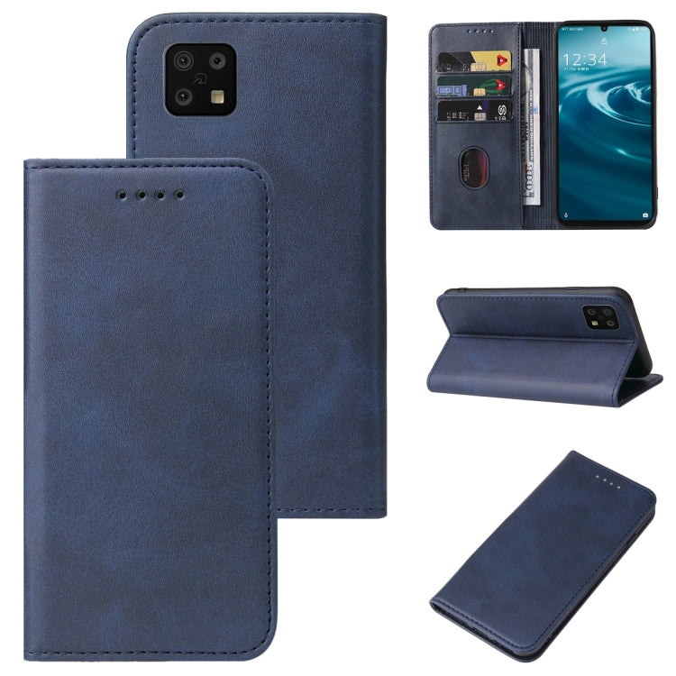 Magnetic Closure Leather Phone Case, For Sharp Aquos R2, For Sharp Aquos R7 / P7, For Sharp Aquos S3, For Sharp Aquos Sense 4, For Sharp Aquos Sense 4 Lite, For Sharp Aquos Sense 6, For Sharp Simple Sumaho 6A 201SH, For Sharp Aquos V6 / V6 Plus        ...