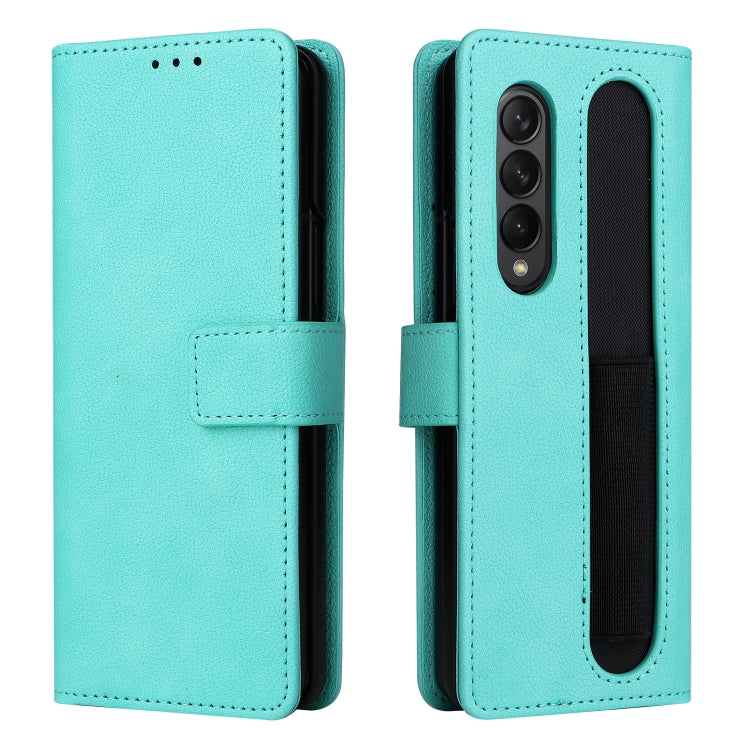 Lambskin Flip Leather Phone Case with Pen Slot, For Samsung Galaxy Z Fold4
