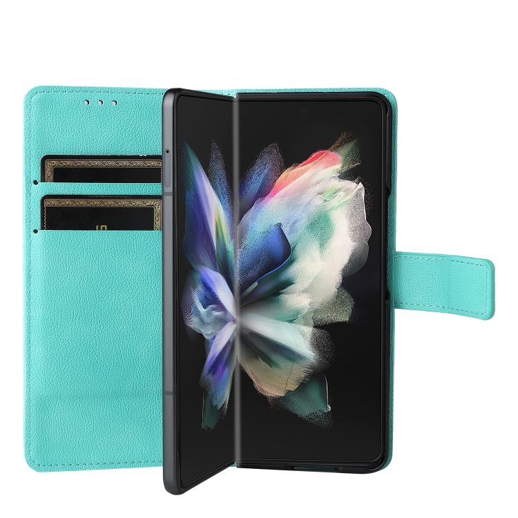 Lambskin Flip Leather Phone Case with Pen Slot, For Samsung Galaxy Z Fold4