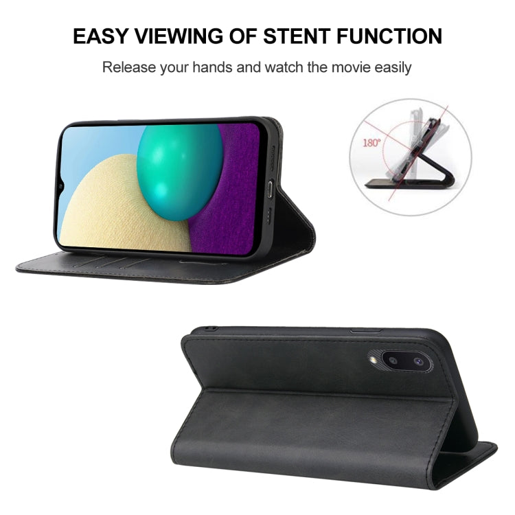 Magnetic Closure Leather Phone Case, For Samsung Galaxy A02 / M02, For Samsung Galaxy A03s 166mm, For Samsung Galaxy A10e, For Samsung Galaxy A11, For Samsung Galaxy A12 5G, For Samsung Galaxy A13 4G, For Samsung Galaxy A22 5G JP Version               ...
