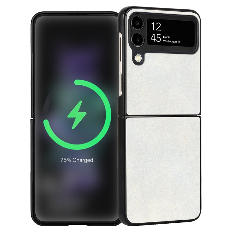Lambskin Texture Leather Folded Phone Case, For Samsung Galaxy Z Flip4, For Samsung Galaxy Z Flip3 5G
