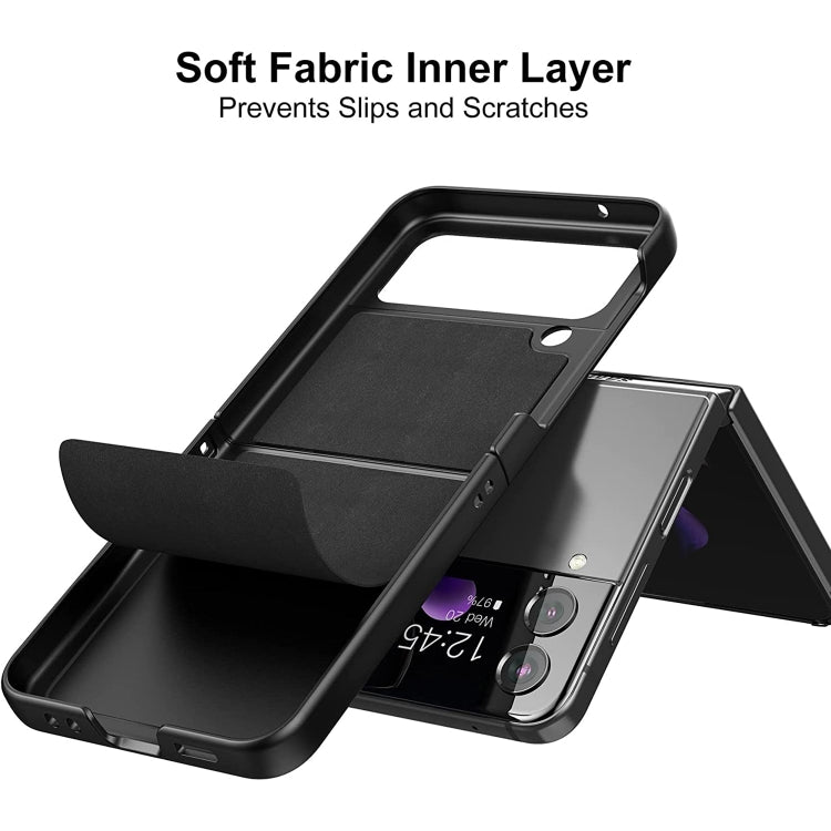 Lambskin Texture Leather Folded Phone Case, For Samsung Galaxy Z Flip4, For Samsung Galaxy Z Flip3 5G