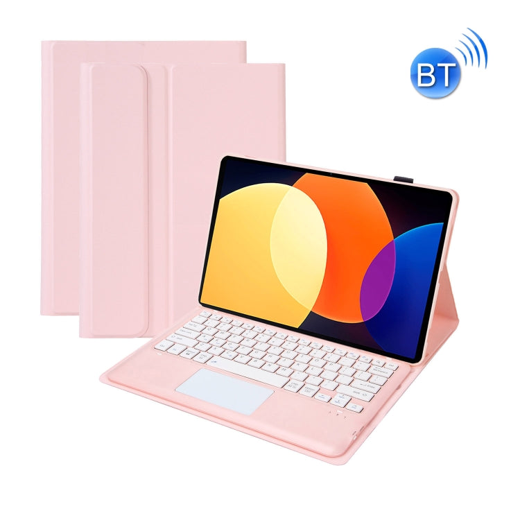 A0N4-A Detachable Sheep Pattern TPU Bluetooth Keyboard Tablet Leather Case with Touchpad, For Xiaomi Pad 5 Pro 12.4