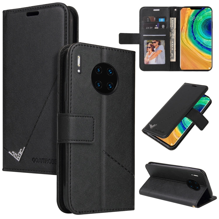 GQUTROBE Right Angle Leather Phone Case, For Huawei Mate 30 Lite, For Huawei Mate 30 Pro, For Huawei Mate 20 Pro, For Huawei P30, For Huawei P30 Pro, For Huawei P20 Lite, For Huawei P20 Pro, For Huawei Y7p