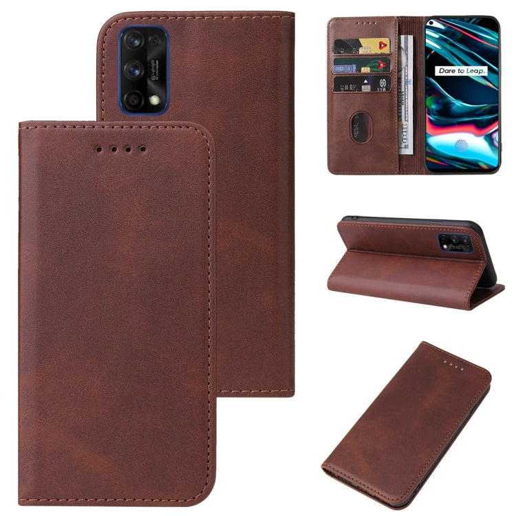 Magnetic Closure Leather Phone Case, For Realme Narzo, For Realme Narzo 50A Prime, For Realme Q, For Realme V11 5G, For Realme X, For Realme X2 Pro, For Realme 7 Pro