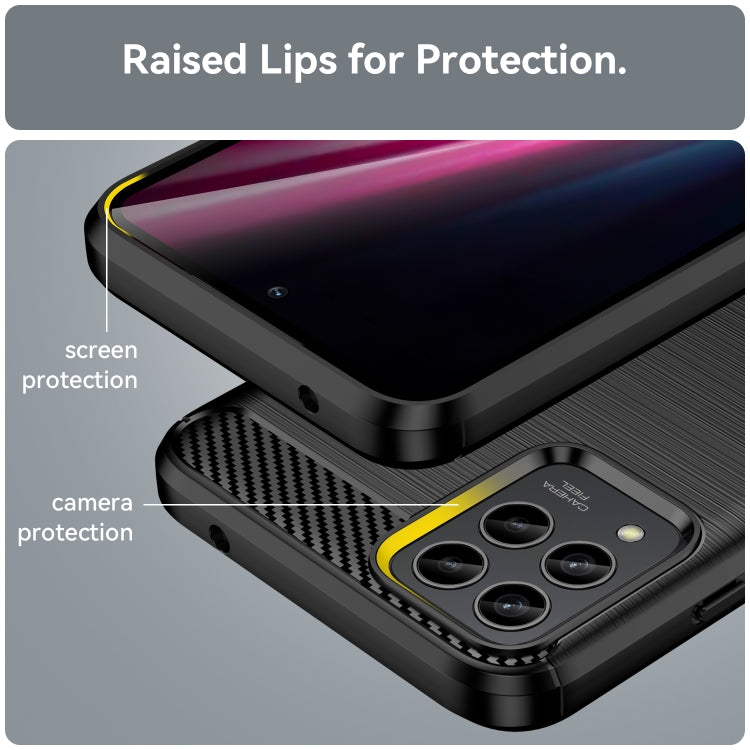 Brushed Texture Carbon Fiber TPU Phone Case, For T-Mobile REVVL 6 Pro 5G