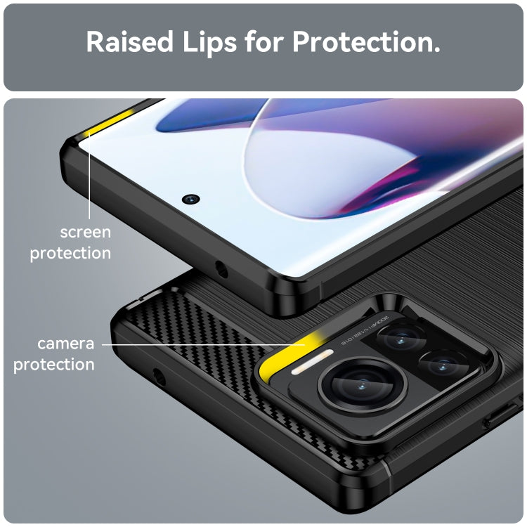 Brushed Texture Carbon Fiber TPU Phone Case, For Motorola Moto X30 Pro/Edge 30 Ultra