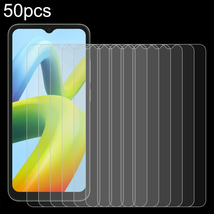 50 PCS 0.26mm 9H 2.5D Tempered Glass Film, For TCL 30XL 2022 (50 PCS), For Xiaomi Redmi A2 / A2+ / A1 / A1+ / Xiaomi Poco C50 / C51 (50 PCS)