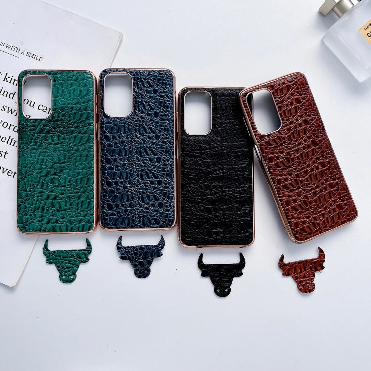 Sky Series Nano Electroplating Genuine Leather Phone Case, For Samsung Galaxy A13 4G, For Samsung Galaxy A23 4G / 5G