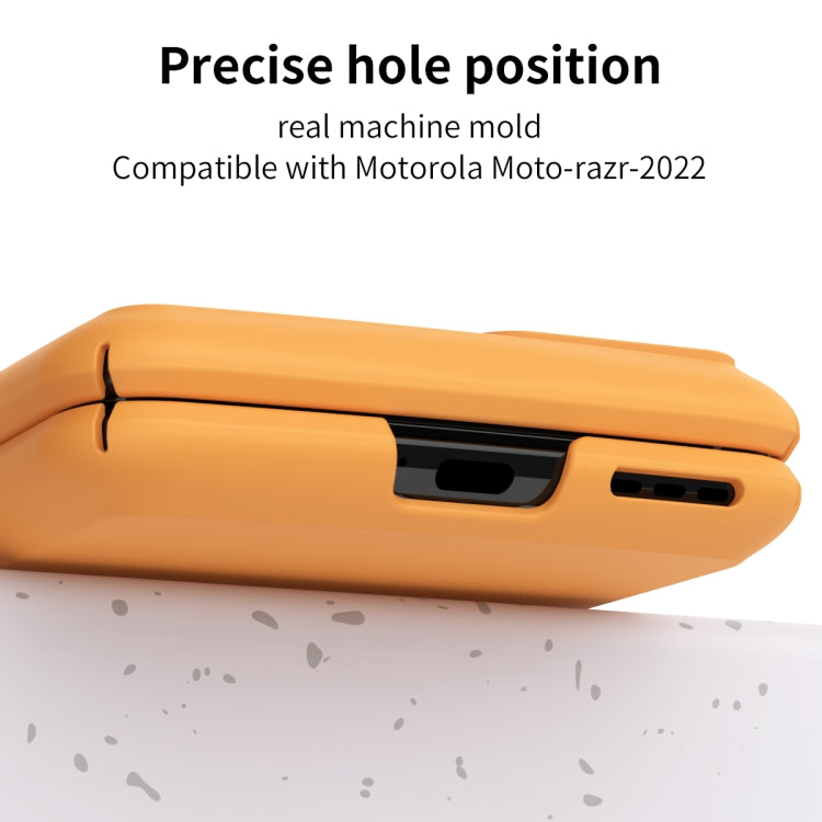 Skin Feel Macaron Three-piece Set Hinge Phone Case, For Motorola Moto Razr 2022