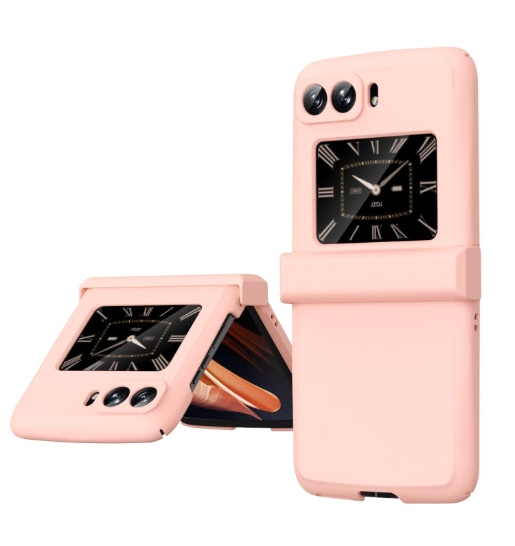 Skin Feel Macaron Three-piece Set Hinge Phone Case, For Motorola Moto Razr 2022