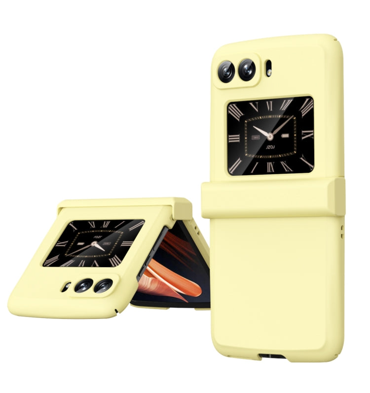 Skin Feel Macaron Three-piece Set Hinge Phone Case, For Motorola Moto Razr 2022