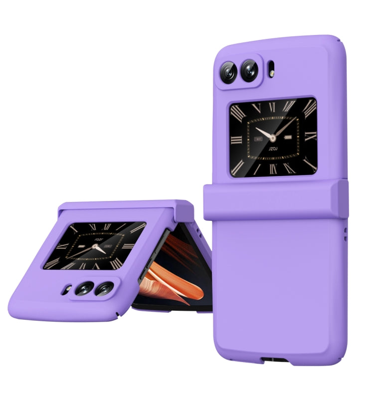 Skin Feel Macaron Three-piece Set Hinge Phone Case, For Motorola Moto Razr 2022