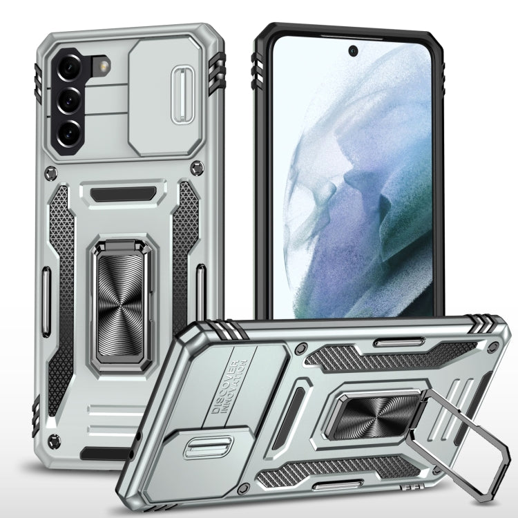Armor PC + TPU Camera Shield Phone Case, For Samsung Galaxy S22 5G, For Samsung Galaxy S22+ 5G
