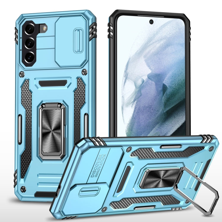 Armor PC + TPU Camera Shield Phone Case, For Samsung Galaxy S22 5G, For Samsung Galaxy S22+ 5G