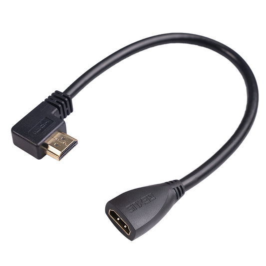 HDL-03 30cm HDMI Male Elbow to Female Adapter Cable, Left Angle, 270 Degrees