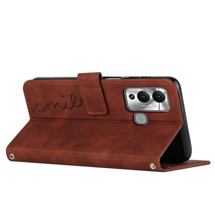 Skin Feel Heart Pattern Leather Phone Case, For Infinix Hot 12 Play, For Infinix Hot 12i, For Infinix Hot 12, For Infinix Note 12 G96, For Infinix Note 12 VIP, For Infinix Note 12/12 Pro, For Infinix Note 12i, For Infinix Smart 6 Plus India