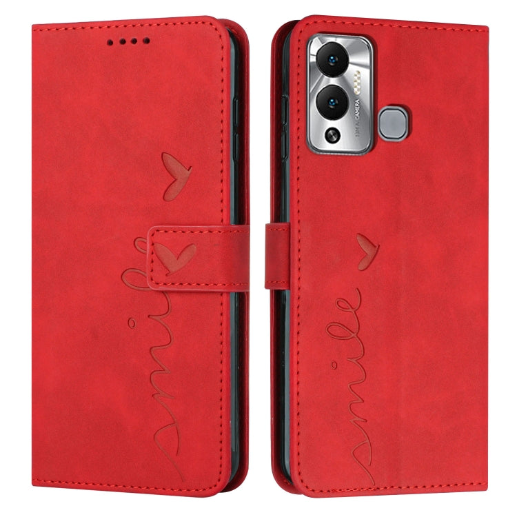 Skin Feel Heart Pattern Leather Phone Case, For Infinix Hot 12 Play, For Infinix Hot 12i, For Infinix Hot 12, For Infinix Note 12 G96, For Infinix Note 12 VIP, For Infinix Note 12/12 Pro, For Infinix Note 12i, For Infinix Smart 6 Plus India