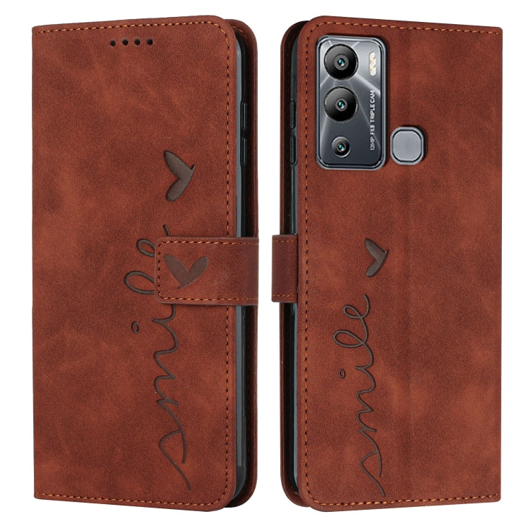 Skin Feel Heart Pattern Leather Phone Case, For Infinix Hot 12 Play, For Infinix Hot 12i, For Infinix Hot 12, For Infinix Note 12 G96, For Infinix Note 12 VIP, For Infinix Note 12/12 Pro, For Infinix Note 12i, For Infinix Smart 6 Plus India