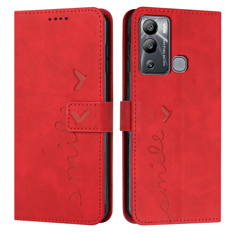 Skin Feel Heart Pattern Leather Phone Case, For Infinix Hot 12 Play, For Infinix Hot 12i, For Infinix Hot 12, For Infinix Note 12 G96, For Infinix Note 12 VIP, For Infinix Note 12/12 Pro, For Infinix Note 12i, For Infinix Smart 6 Plus India